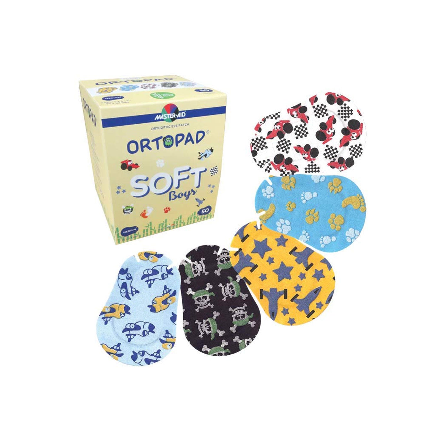 Ortopad® Soft Bamboo for Boys, 50/box - TEXTURED ACCENTS!