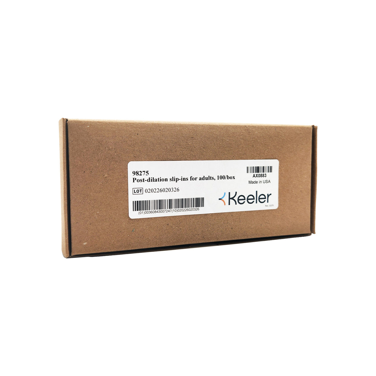 Post-Dilation Slip-ins, 100/box (Accutome Label)
