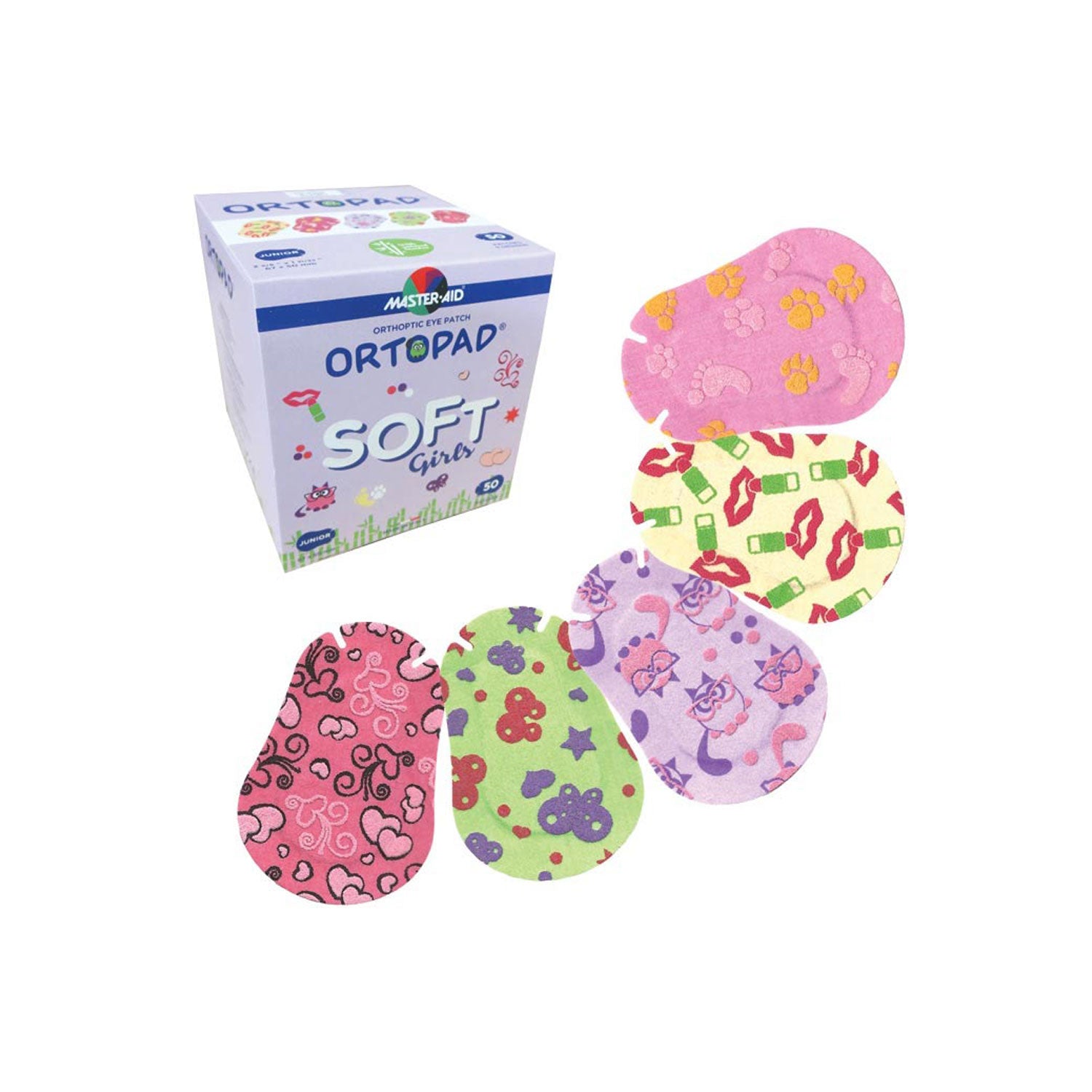 Ortopad® Soft Bamboo for Girls, 50/box - TEXTURED ACCENTS!